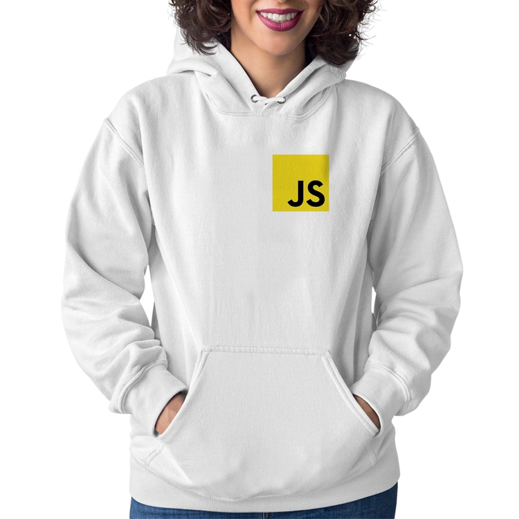 Moletom Feminino JavaScript - Branco