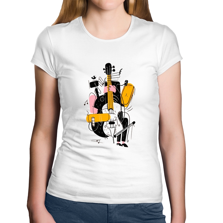 Baby Look Algodão Jazzy Bass - Branca