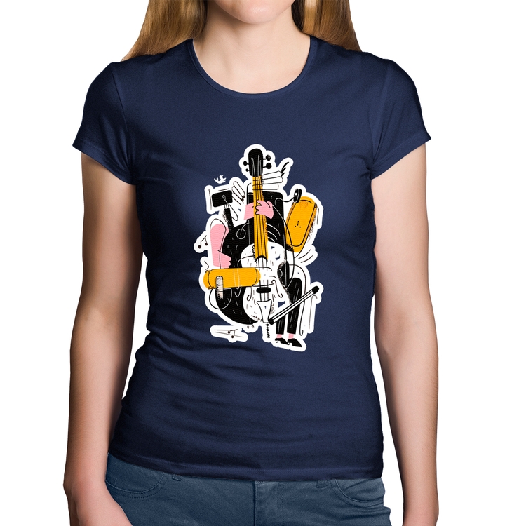 Baby Look Algodão Jazzy Bass - Marinho