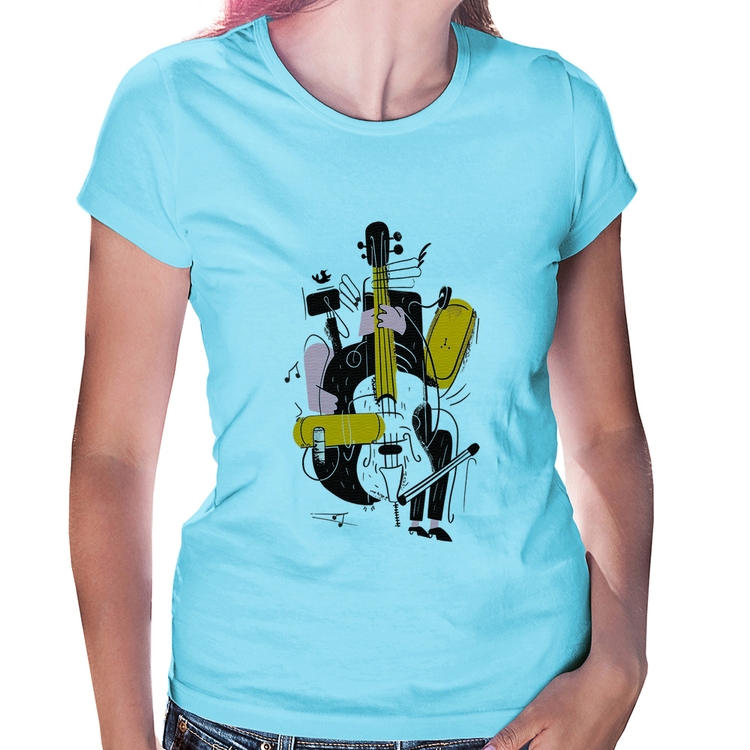 Baby Look Jazzy Bass - Azul Bebê