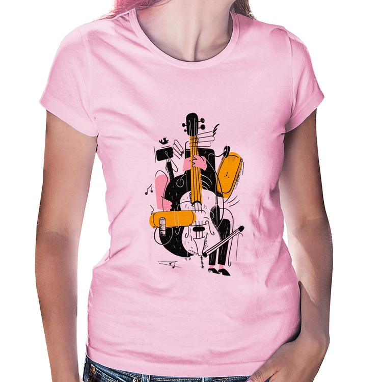 Baby Look Jazzy Bass - Rosa Bebê