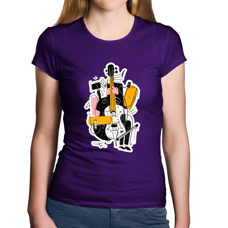 Baby Look Algodão Jazzy Bass - Roxa