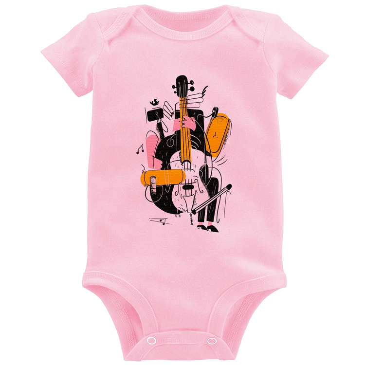 Body Bebê Jazzy Bass - Rosa Bebê