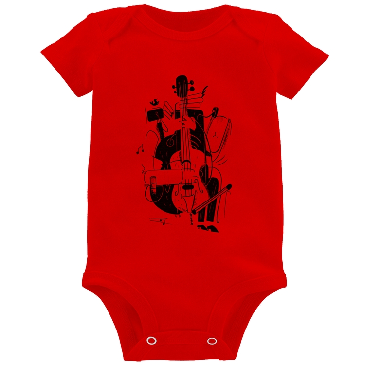 Body Bebê Jazzy Bass - Vermelho