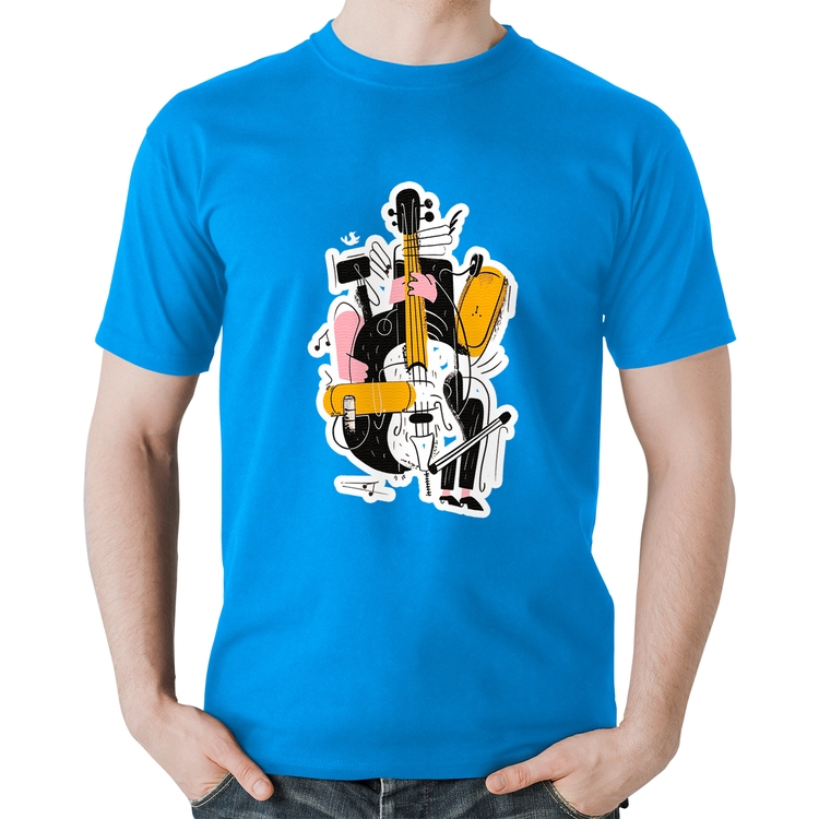 Camiseta Algodão Jazzy Bass - Azul