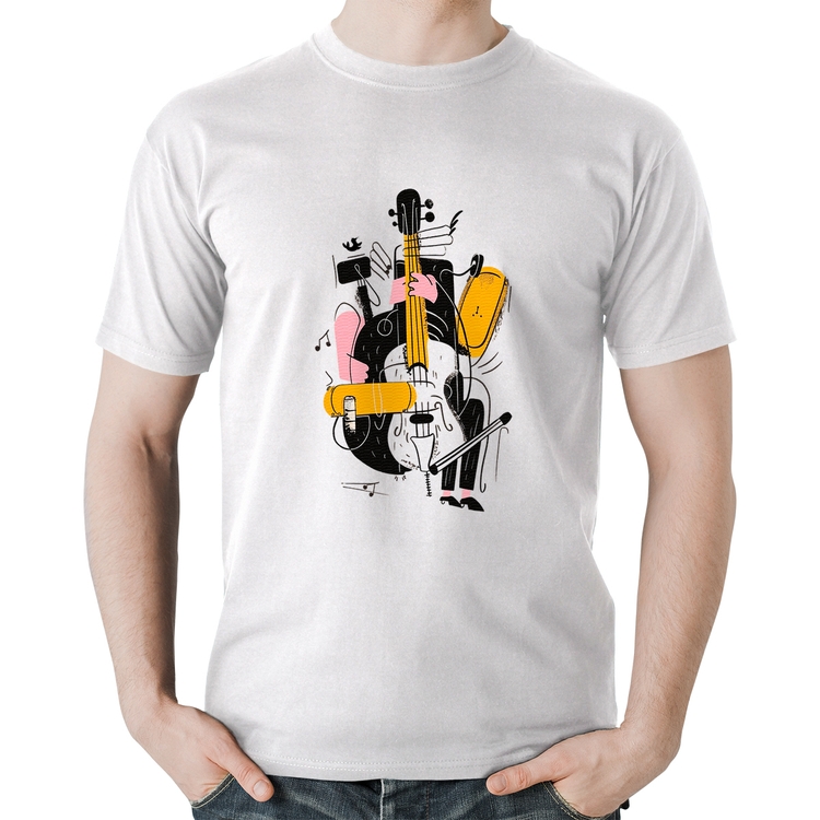 Camiseta Algodão Jazzy Bass - Branca