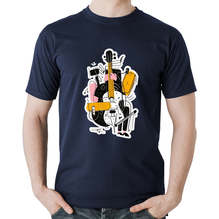 Camiseta Algodão Jazzy Bass - Marinho