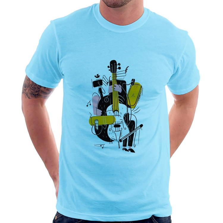 Camiseta Jazzy Bass - Azul Bebê