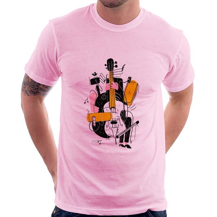 Camiseta Jazzy Bass - Rosa Bebê