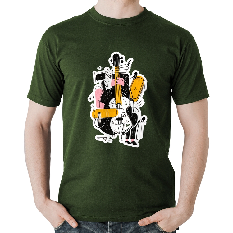 Camiseta Algodão Jazzy Bass - Musgo