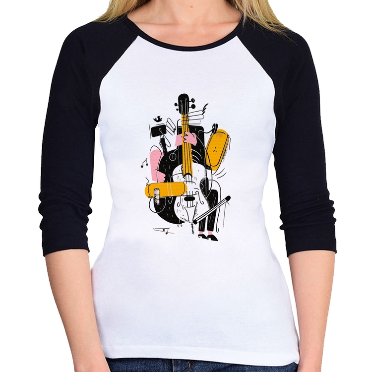 Baby Look Raglan Jazzy Bass Manga 3/4