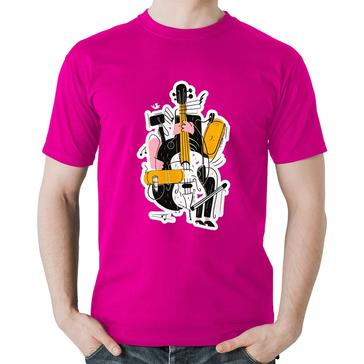 Camiseta Algodão Jazzy Bass - Rosa