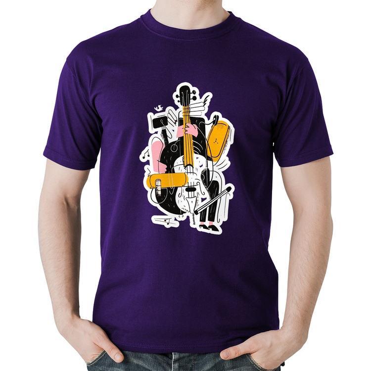Camiseta Algodão Jazzy Bass - Roxa
