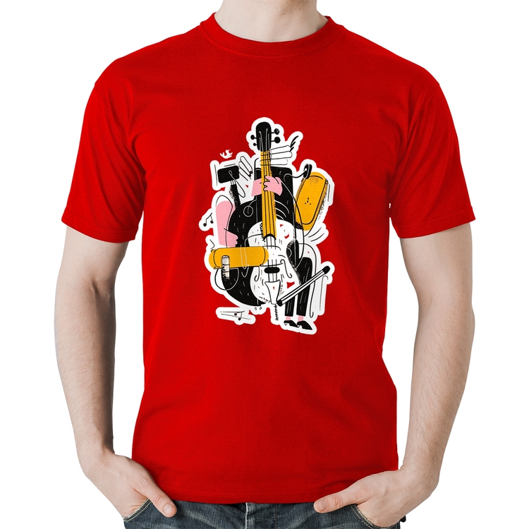 Camiseta Algodão Jazzy Bass - Vermelha