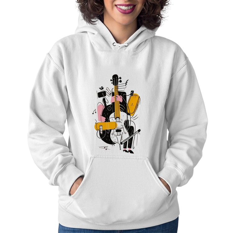 Moletom Feminino Jazzy Bass - Branco