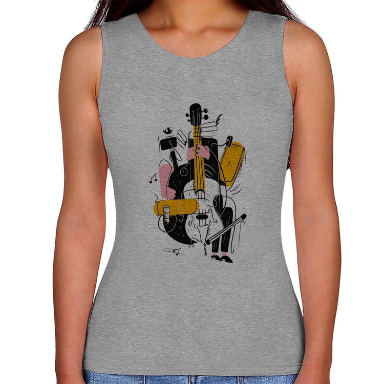 Regata Feminina Jazzy Bass - Cinza