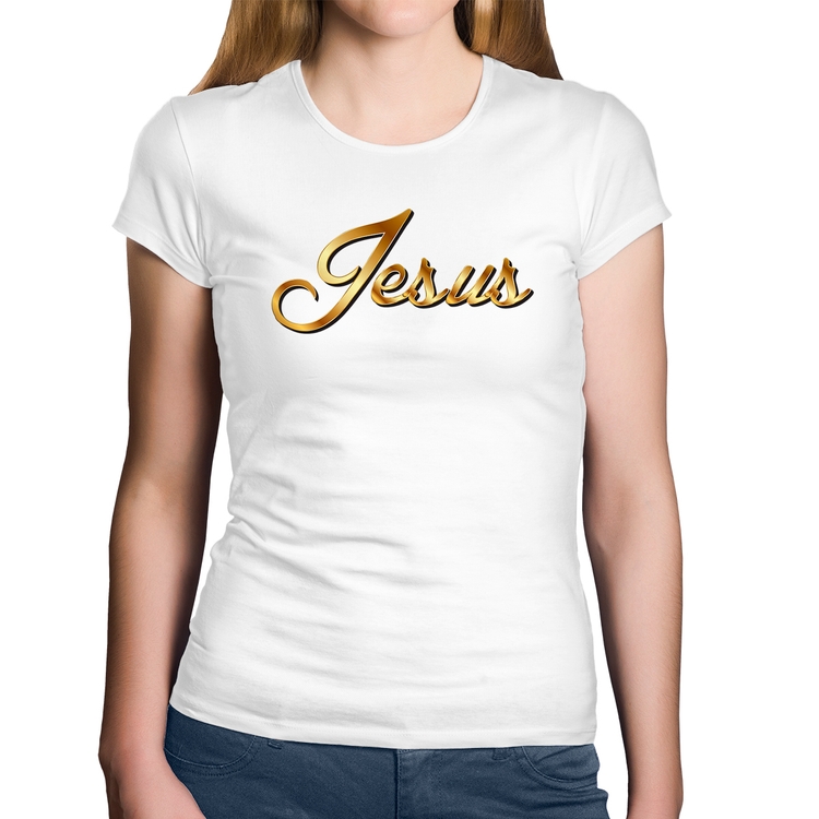 Baby Look Algodão Jesus  - Branca