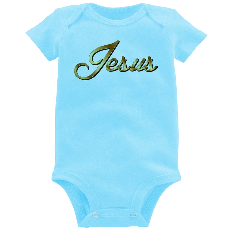 Body Bebê Jesus  - Azul Bebê