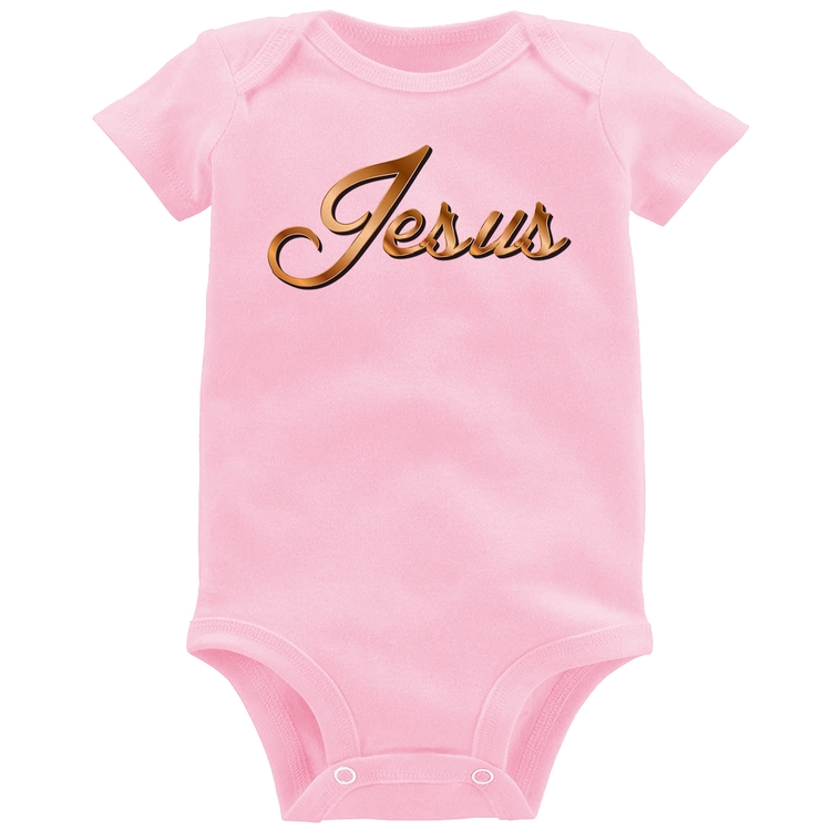Body Bebê Jesus  - Rosa Bebê