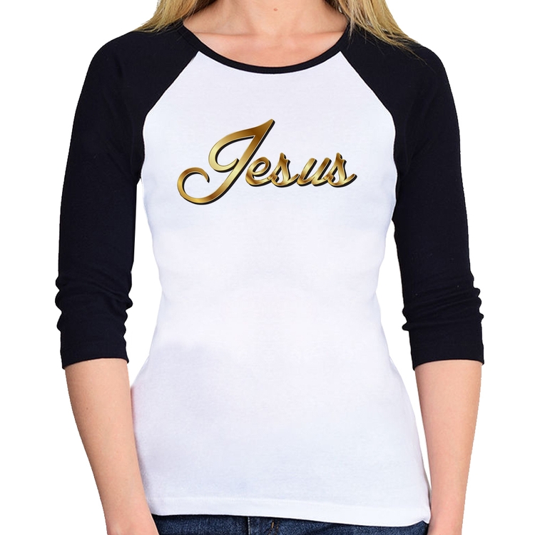 Baby Look Raglan Jesus  Manga 3/4