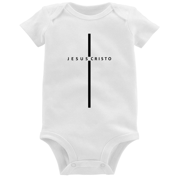Body Bebê Jesus Cristo em Cruz