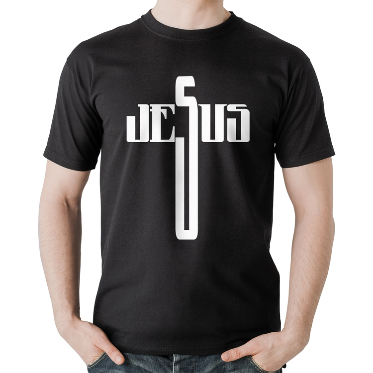 Camiseta Algodão Jesus Cruz