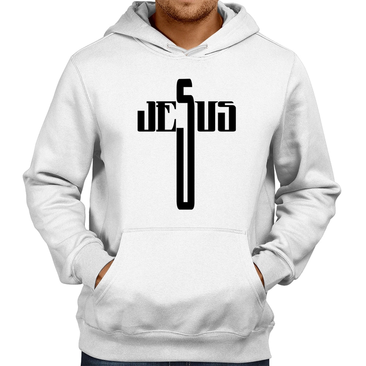 Moletom Jesus Cruz - Branco