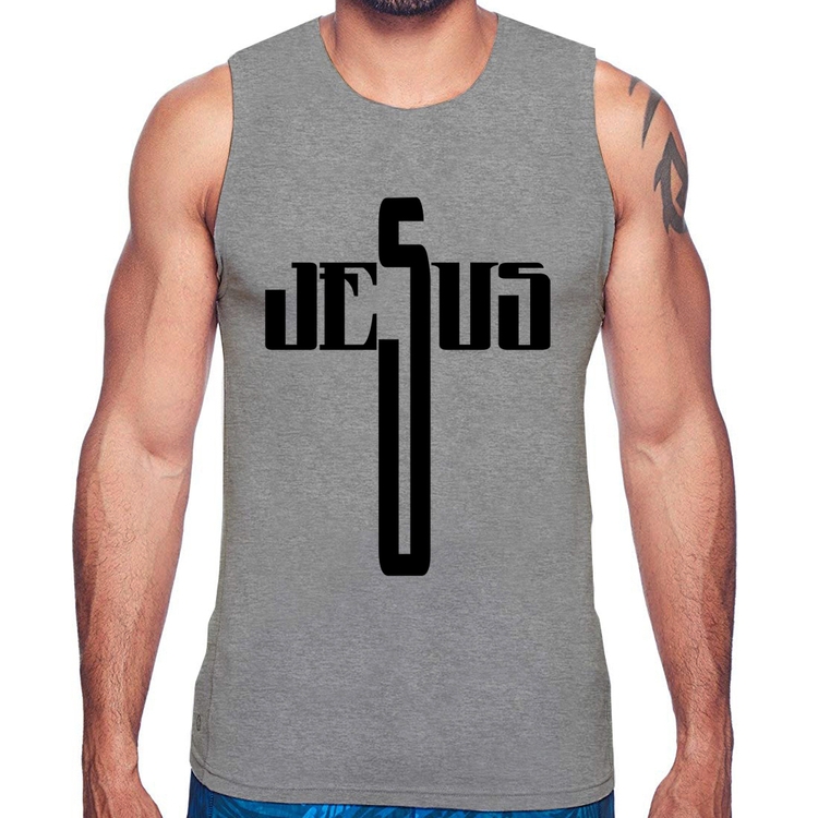 Regata Jesus Cruz - Cinza