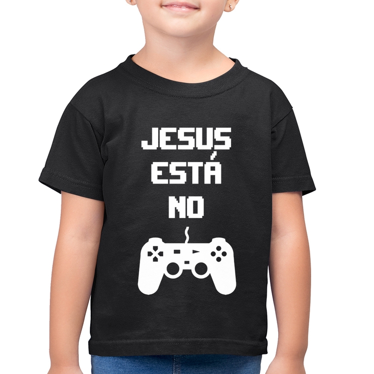 Camiseta Algodão Infantil Jesus está no controle