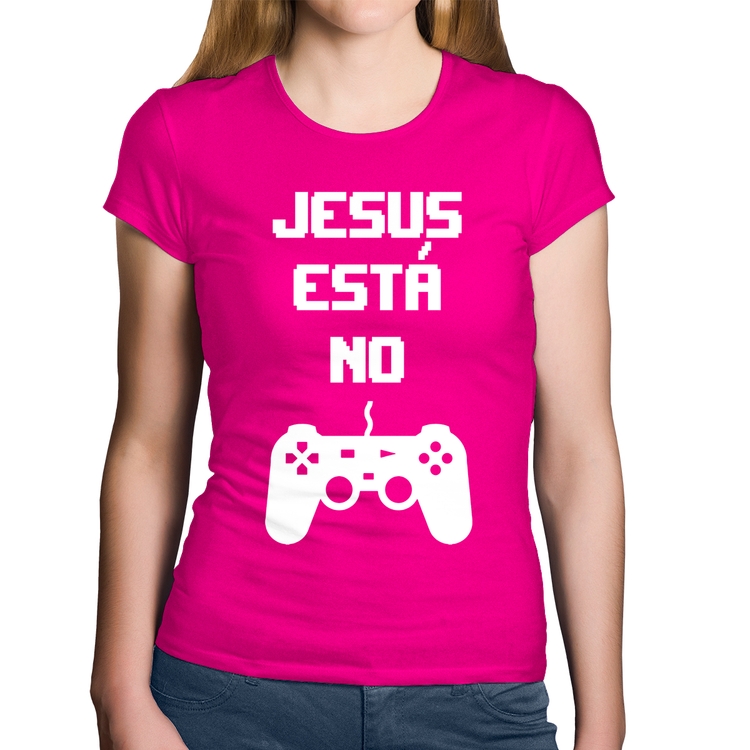 Baby Look Algodão Jesus está no controle - Rosa