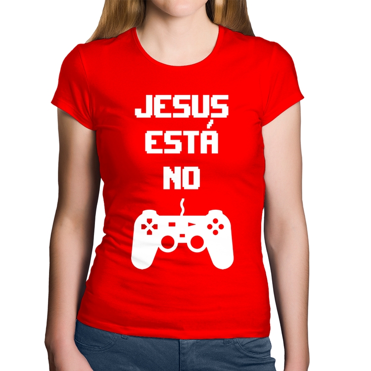 Baby Look Algodão Jesus está no controle - Vermelha