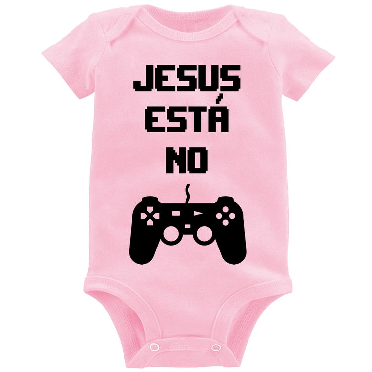 Body Bebê Jesus está no controle - Rosa Bebê