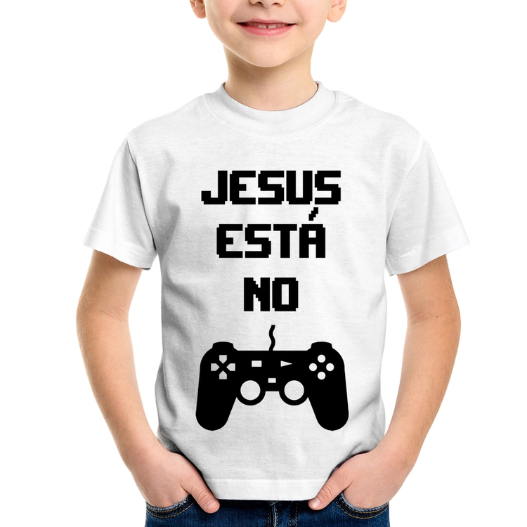 Camiseta Infantil Jesus está no controle