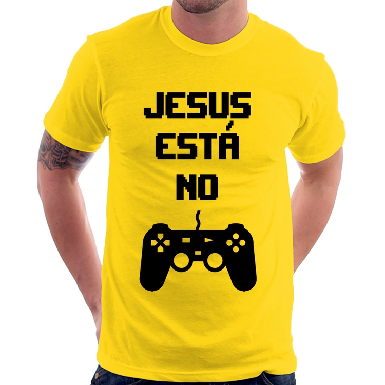 Camiseta Jesus está no controle - Amarela