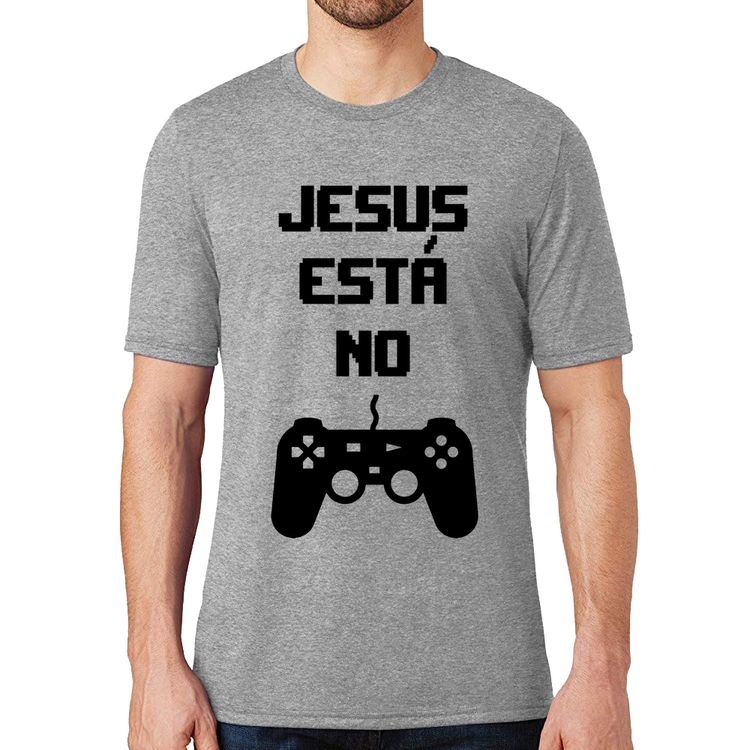 Camiseta Jesus está no controle - Cinza
