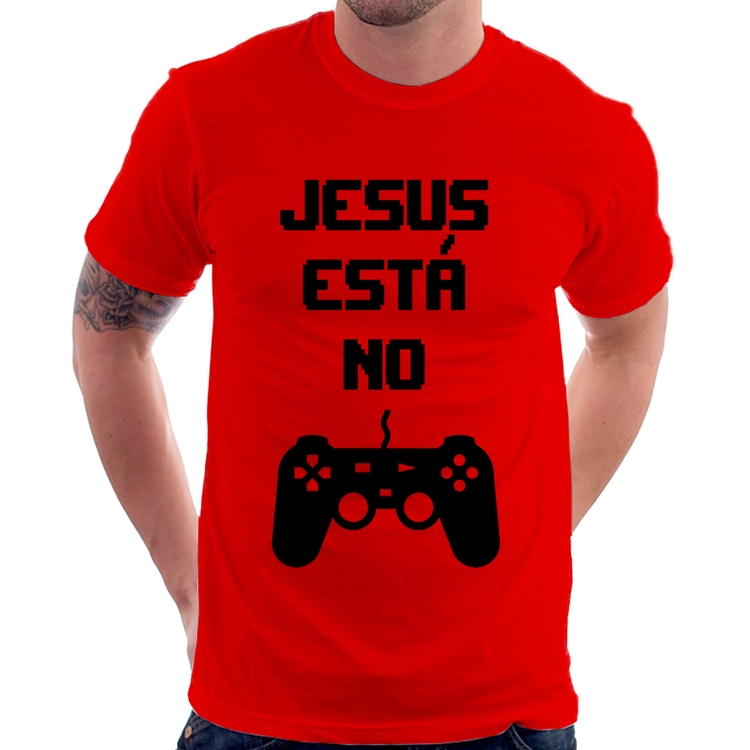 Camiseta Jesus está no controle - Vermelha
