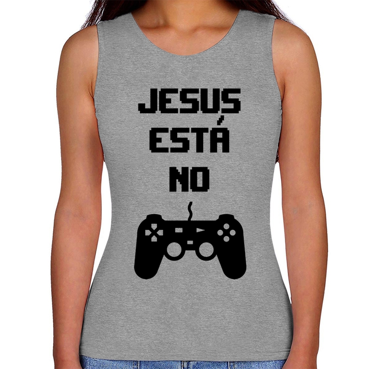 Regata Feminina Jesus está no controle - Cinza