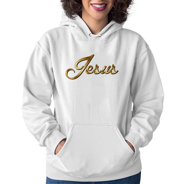 Moletom Feminino Jesus  - Branco