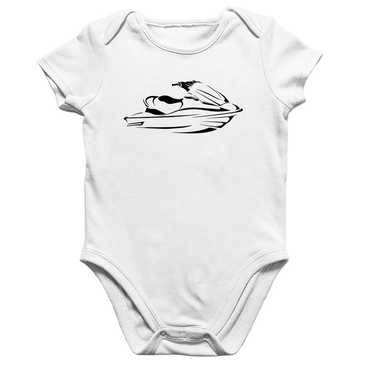 Body Bebê Algodão Jet Ski - Branco