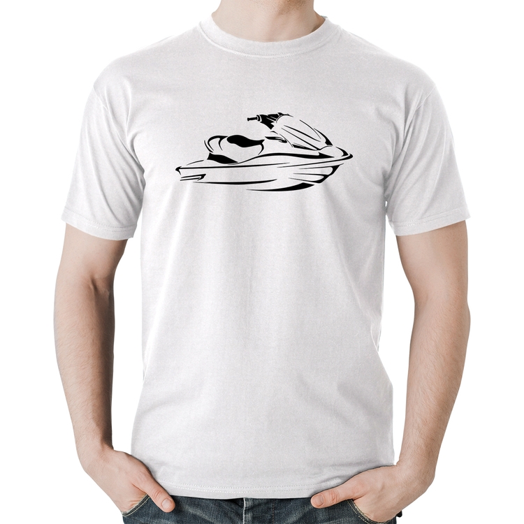 Camiseta Algodão Jet Ski - Branca