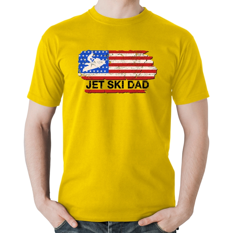 Camiseta Algodão Jet Ski Dad - Amarela