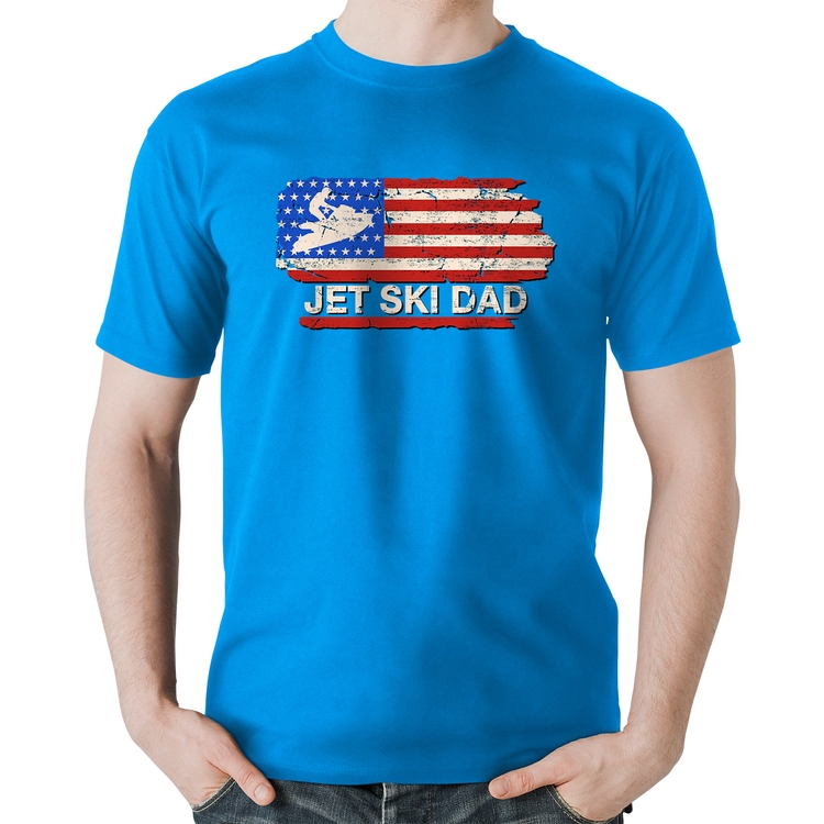 Camiseta Algodão Jet Ski Dad - Azul