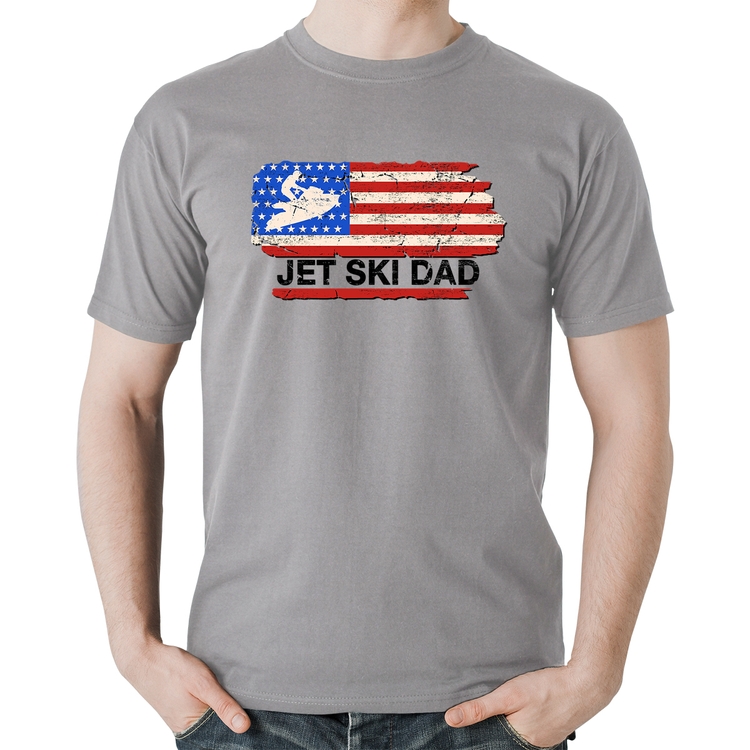 Camiseta Algodão Jet Ski Dad - Cinza