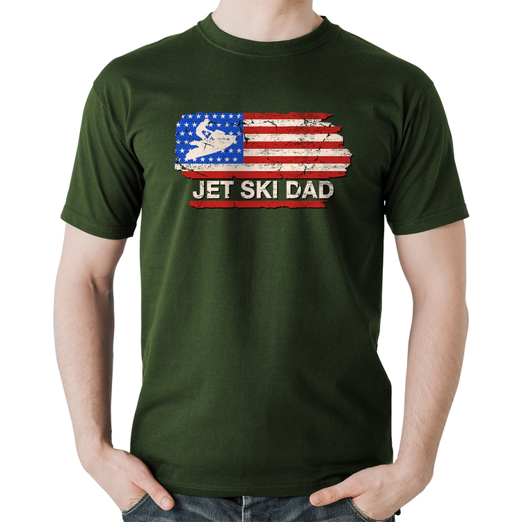 Camiseta Algodão Jet Ski Dad - Musgo
