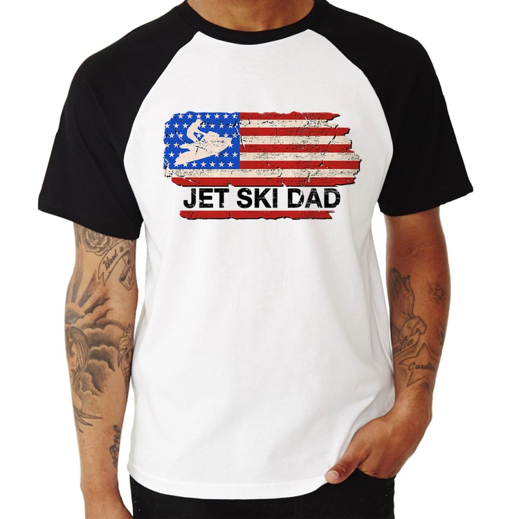 Camiseta Raglan Jet Ski Dad