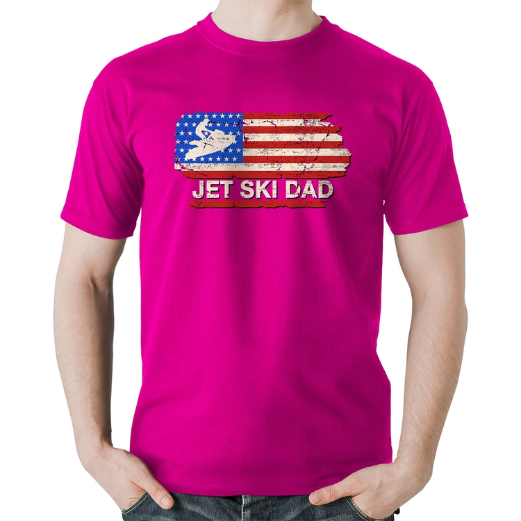 Camiseta Algodão Jet Ski Dad - Rosa