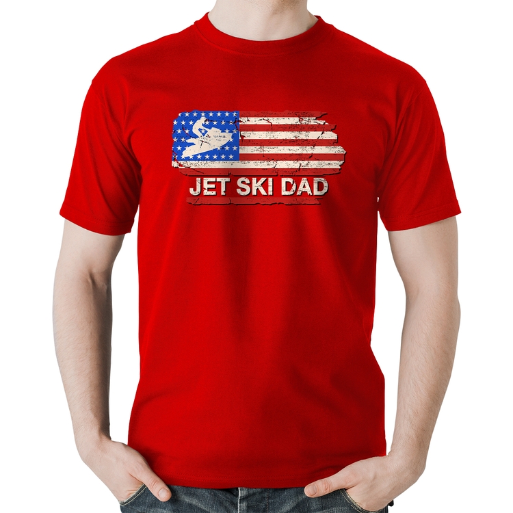 Camiseta Algodão Jet Ski Dad - Vermelha