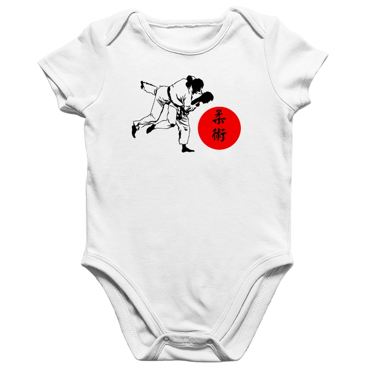Body Bebê Algodão Jiu Jitsu Judô Artes Marciais - Branco