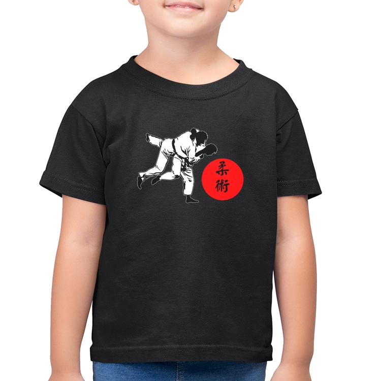 Camiseta Algodão Infantil Jiu Jitsu Judô Artes Marciais