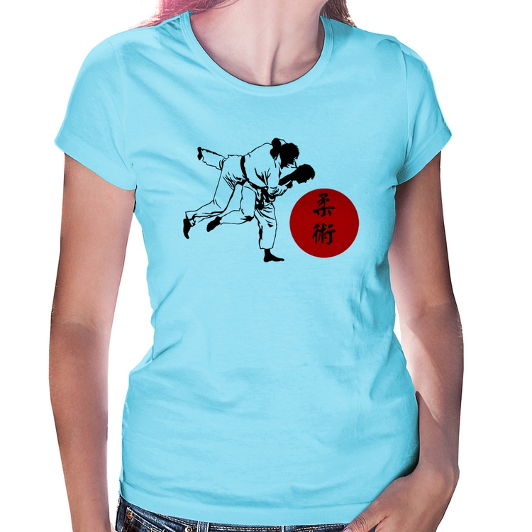 Baby Look Jiu Jitsu Judô Artes Marciais - Azul Bebê